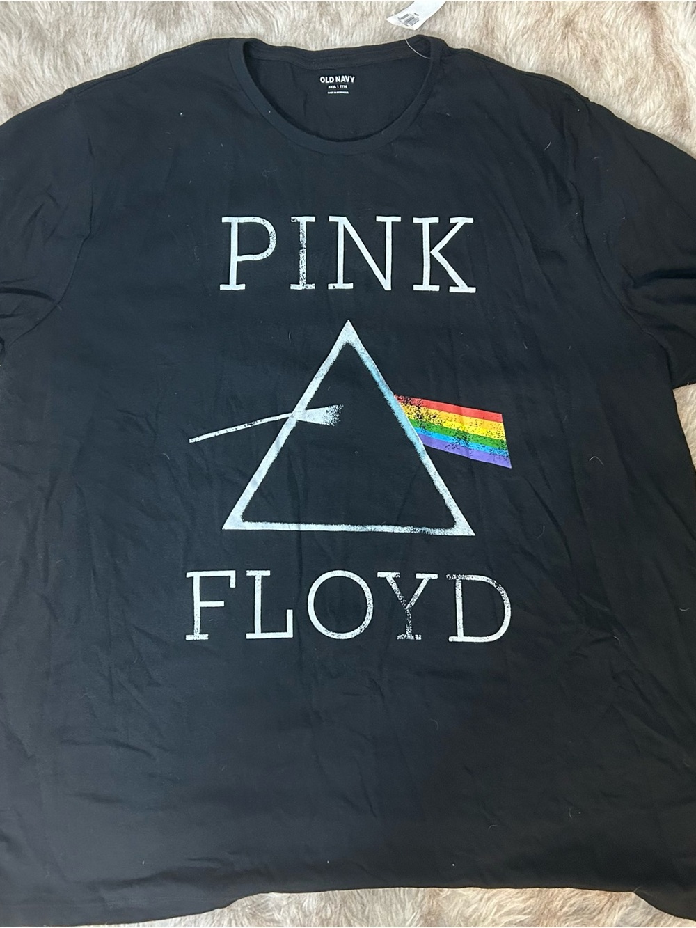 Old Navy Black Pink Floyd Prism Graphic Tee
